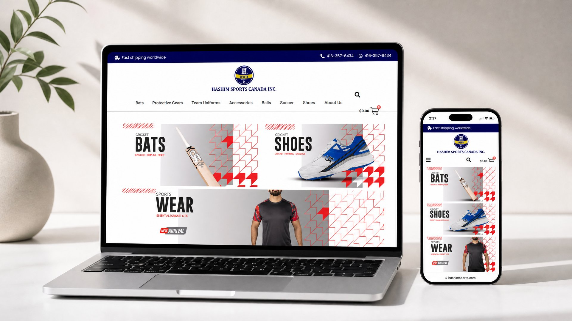 Hashim Sports  Ecommerce